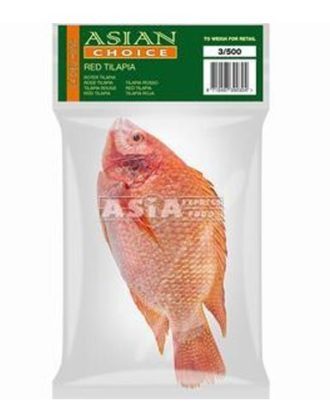 Rød tilapia fisk ca. 800 g.