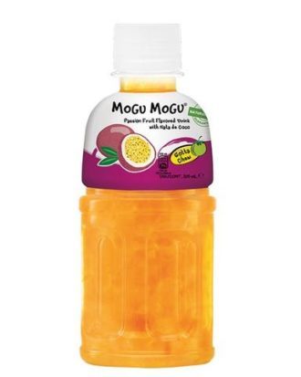 Mogu Mogu Passionsfrugt drik med Nata de Coco jelly 320 ml.