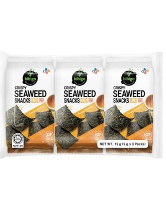 Bibigo Crispy seaweed snack, Sesam 3-pk 15 g.