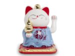 Lykkekat Maneki Neko Kejser Fu Solenergi 10,5 cm.