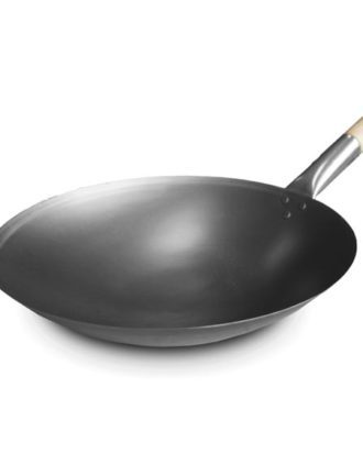Wok Ekstra Stor med håndtag Ø40 cm med rund bund