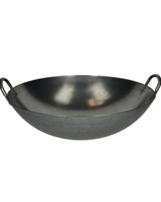 Wok med 2 håndtag rund bund Ø45 cm.