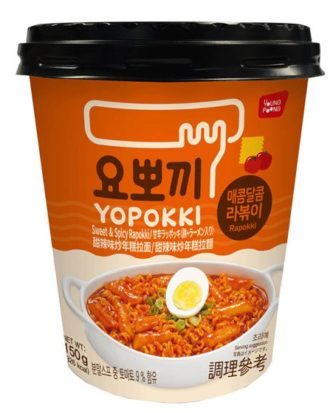 Yopokki Rice Cake Sweet And Spicy & Ramen Rapokki Cup 145 g.