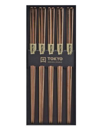 Spisepinde Rustfrit Stål Rosa Guld Tokyo Design Studio 5 par