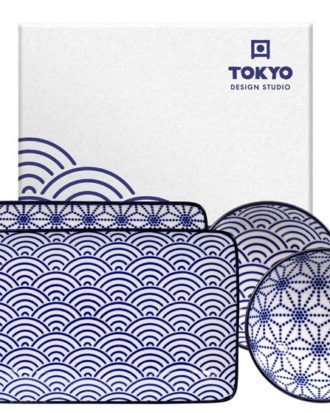 Sushi Sæt Nippon Blue 6 Dele Tokyo Design Studio