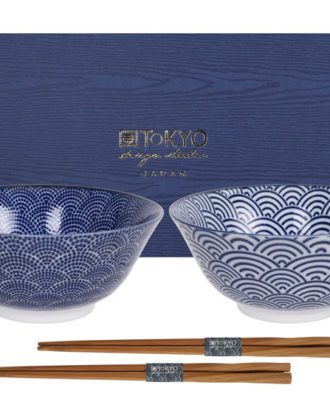Skåle Sæt Tayo Bowls Nippon Blue 2 stk. Tokyo Design Studio Ø15,2 cm.