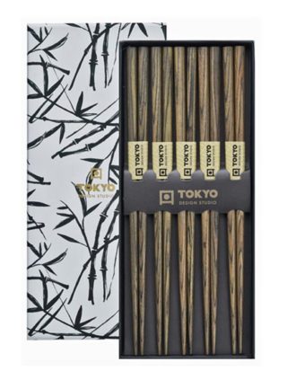 Spisepinde Sæt Træ Bambuslook Tokyo Design Studio 5 par