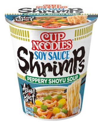 Nissin Noodles Shrimps Peppery Shoyu Soup 63 g.