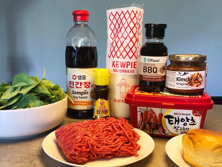 koreansk inspireret burger