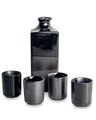 Japansk Sake Sæt Black 5 dele 450 ml.