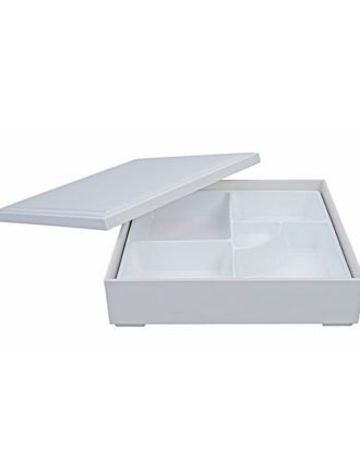 Bento Box Lacquerware 25.5x25.5cm White