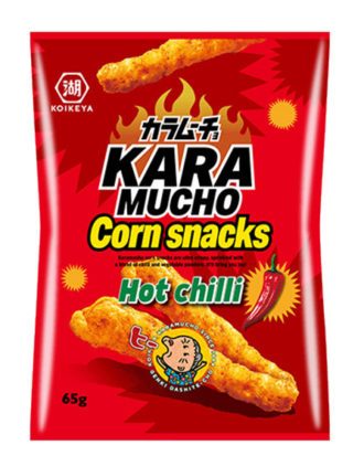 Koikeya Karamucho Corn Snacks Hot Chilli 50 g.
