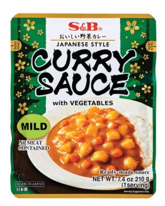 S&B Japansk Curry Sauce med grøntsager (Mild) 205 ml.