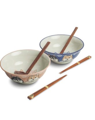 Ramen bowl Set Shiba 6 dele Ø21 cm.