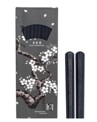 Spisepinde Japansk stil sort 10 par