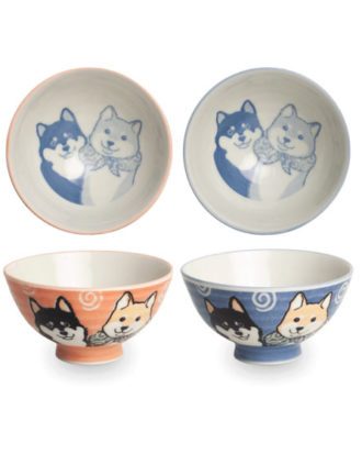 Risskålesæt Shiba mønster 2 dele Ø12 cm.