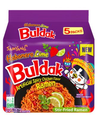Samyang Buldak Stir-Fried Ramen Habanero Lime 5-pack 5x135 g.