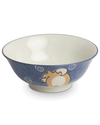 Suppeskål Shiba mønster blå Ø15 cm.