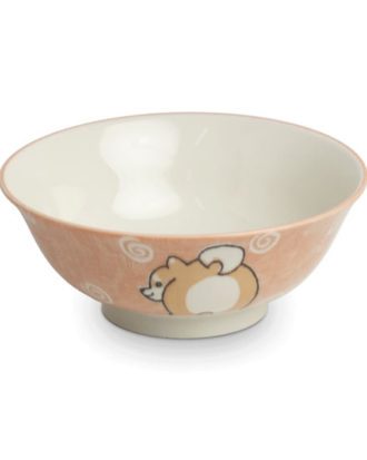 Suppeskål Shiba mønster rød Ø19 cm.