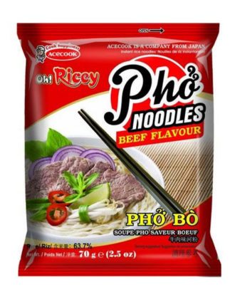 Acecook Instant Rice Noodle Beef 70 g.