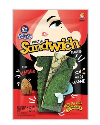 Seleco Seaweed Sandwich Snack Almond/Sesame 15 5.