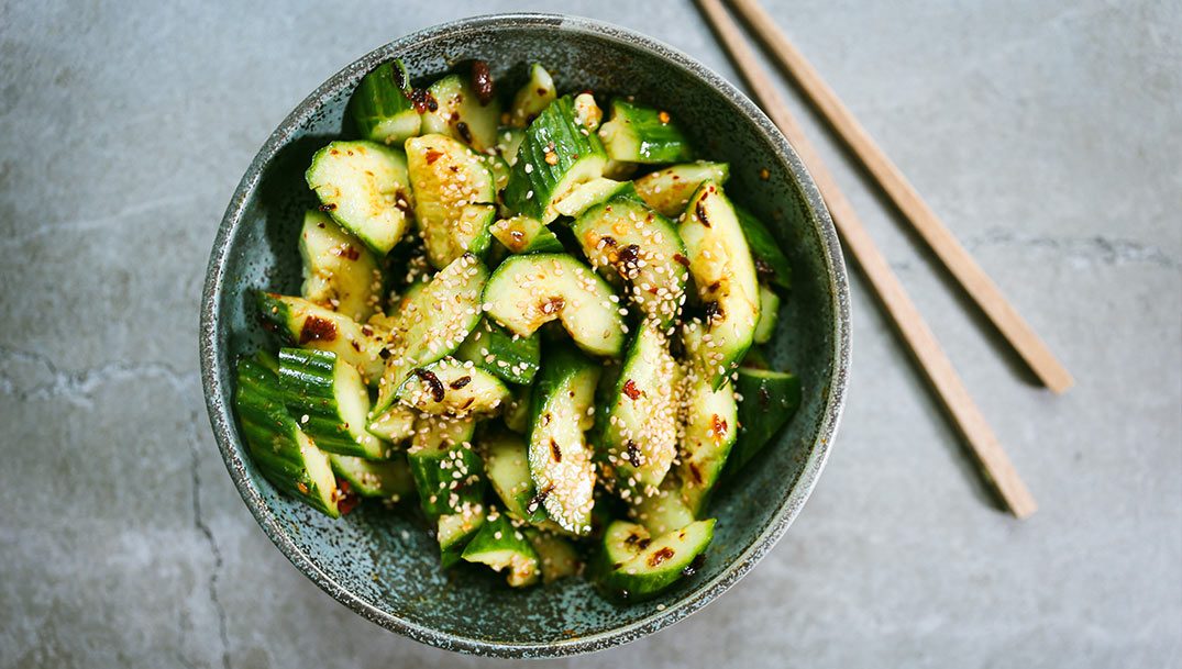 asiatisk agurkesalat Opskrift