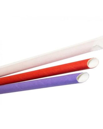 Bubble Tea Sugerør Papir Farvede 20 stk.