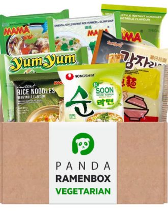 Vegetarian Ramen Box - Op til 8 mest populære vegetar instant nudler