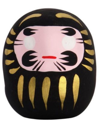 Daruma Black Doll 6 cm.