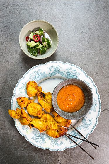 kylling satay opskrift