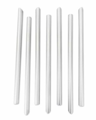 Bubble Tea Sugerør Hvide 20 stk. Flergangsbrug PP Plast