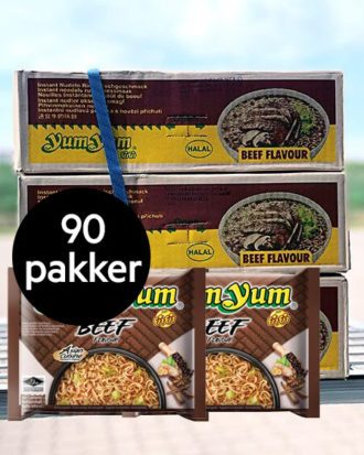 Yum Yum instant Nudler Oksekød 3 kasser (90 stk.)
