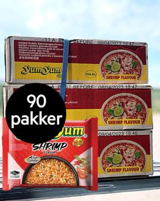Yum Yum instant Nudler Rejer 3 kasser (90 stk.)
