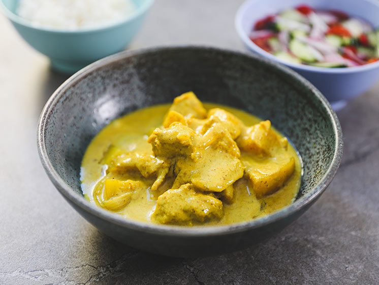 kylling i gul karry opskrift