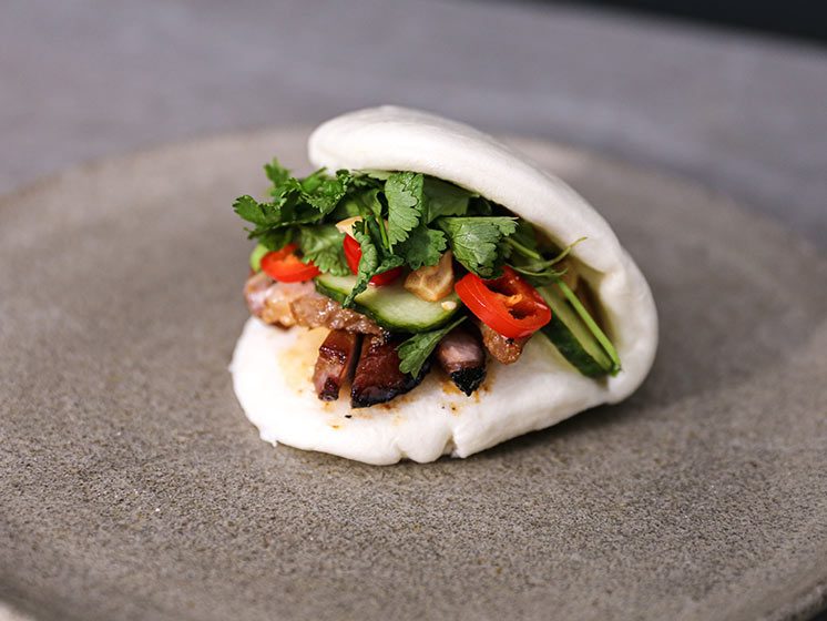 Dampede bao med marineret svinekød opskrift