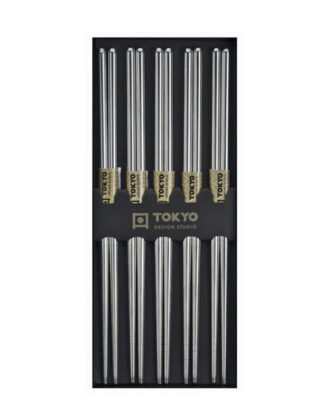 Tokyo Design Studio Stainless Steel Chopstick Set 5 set.