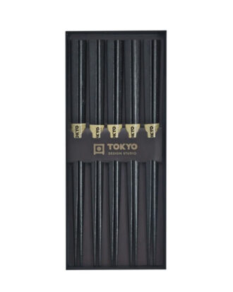 Tokyo Design Studio Black Wood Chopstick Set 5 set.