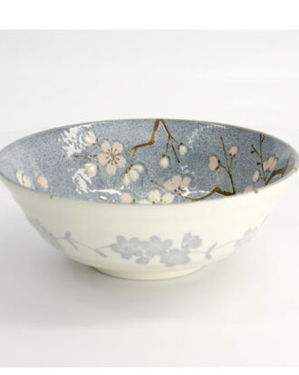 Fujisakura Ramen Bowl 21x7,8 cm – Japansk Porcelæn med Sakura