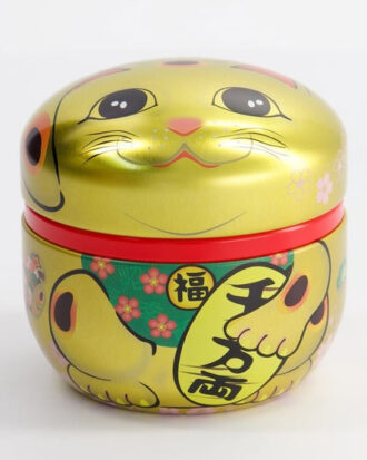 Lucky Cat Teholder 100 g – Japansk tebeholder i rustfrit stål