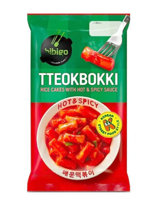 Bibigo Tteokbokki Rice cake with Hot & Spicy Sauce 360 g.