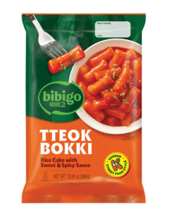 Bibigo Tteokbokki Rice cake med Sweet & Spicy Sauce 360 g.