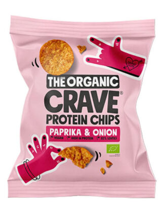 The Organic Crave Portein Chips Paprika & Onion 30 g.