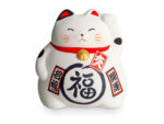 Small White Money Box Lucky Cat 8,5x8 * H9 cm.