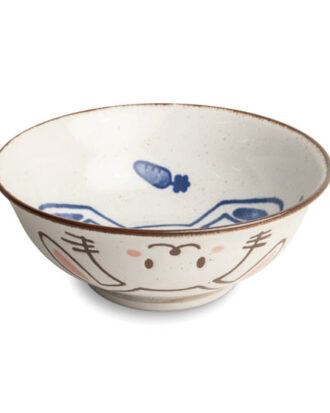Rabbit Bowl Ø20 cm – Japansk porcelænsskål med kaninmotiv