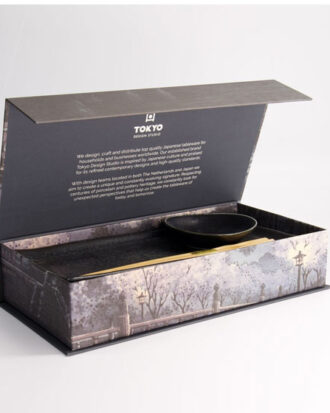 Onyx Noir Sushisæt med Spisepinde – Elegant Japansk Design