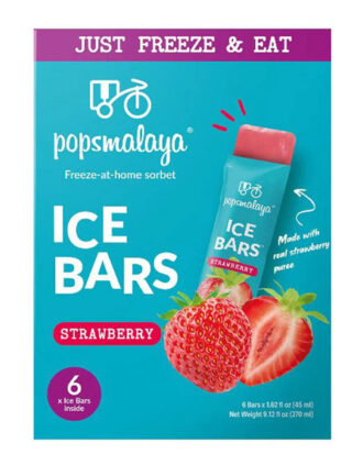 Popsmalaya Sorbet Bar – Jordbær isbar 270 ml.