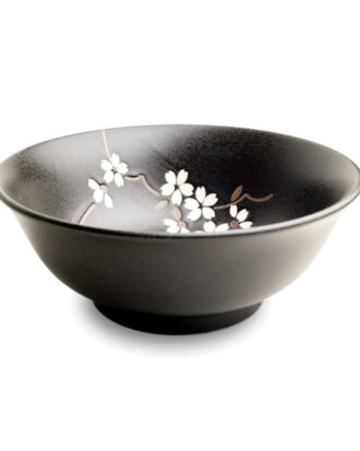 Ramen Bowl Anemone Black 21 cm