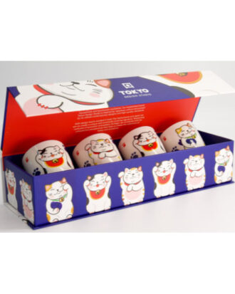Kawaii Lucky Cat Cup Giftset 170 ml, 4 x 7 x 8 cm.