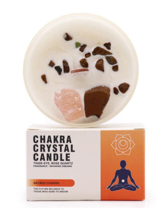 Chakra-krystallys i glas | Sacred Chakra med sojavoks