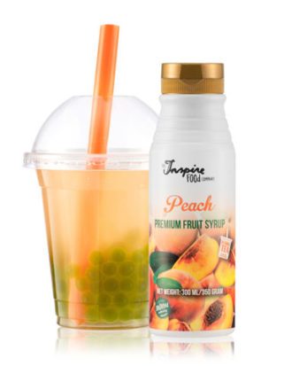 Frugtsirup til Bubble Tea med fersken smag 300 ml.